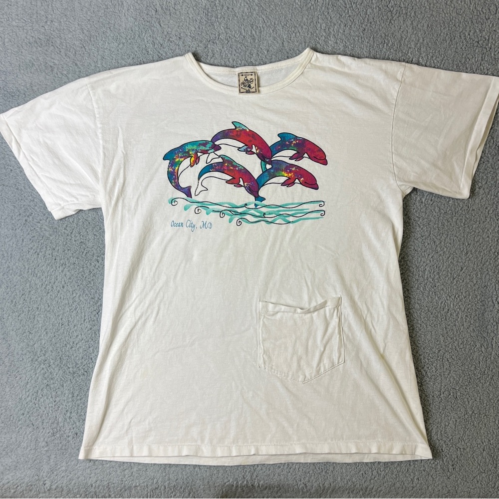 Vintage 90s Dolphins Ocean City Single Stitch Size 3XL